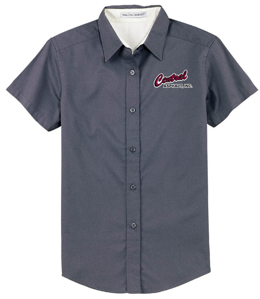 CA Women's Button Up SS