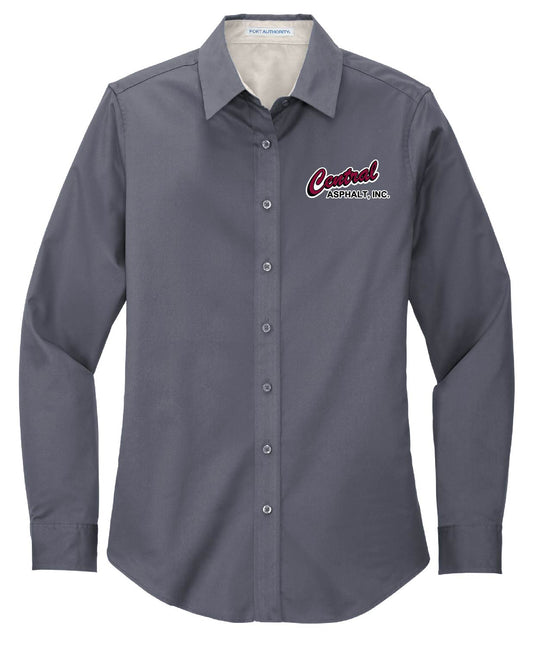 CA Women's Button Up LS