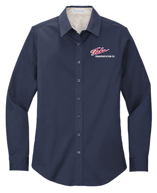 FT Women's Button Up LS